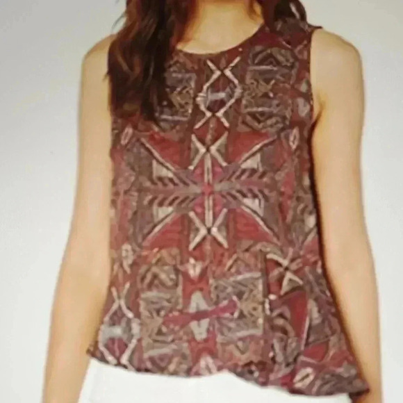 BCBG MAXAZRIA MULTI-TRIBAL WEAVE TOP - Picture 1 of 4